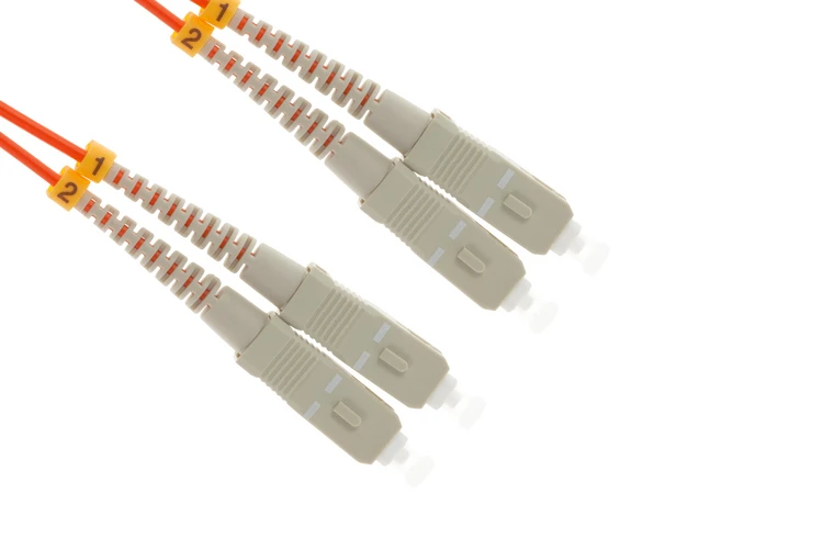 SC to SC Multimode Duplex 50/125 OM2 UPC Fiber Patch Cable, 2 Meters