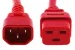 Power Cord, C14 toC19, 3 ft, 14AWG, Red