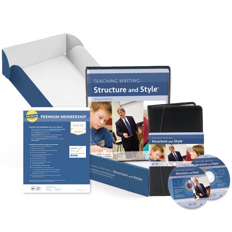 Teaching Writing Structure and Style 12-DVD Set with All 3 Student Workshops, Tips & Tricks, Student Workbook/Syllabus