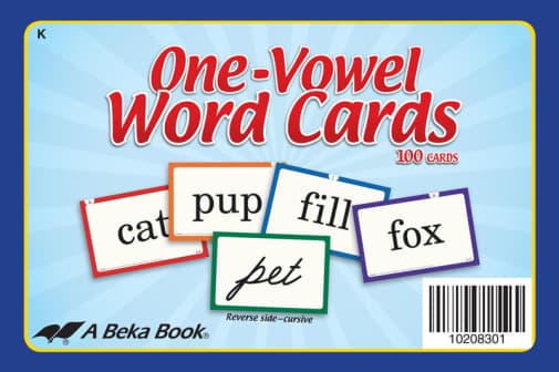 Abeka One-Vowel Word Cards