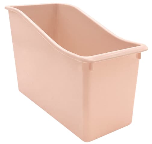 Plastic Book Bin - Blush