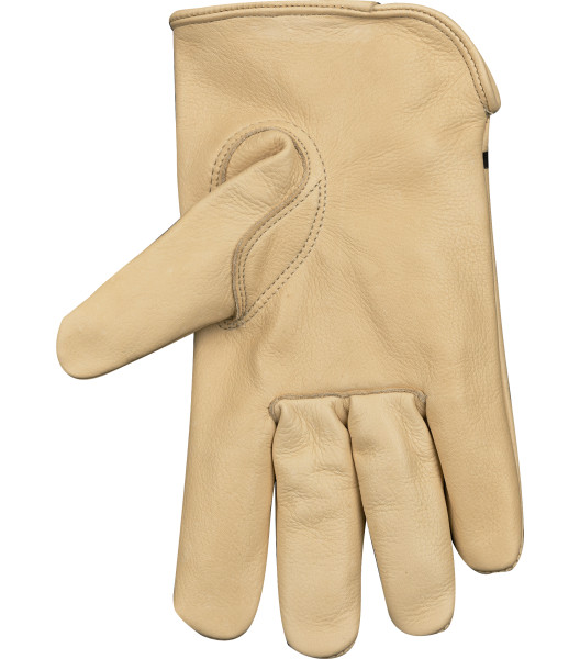 Grain Cowhide Driver with Pull-strap, Tan, large