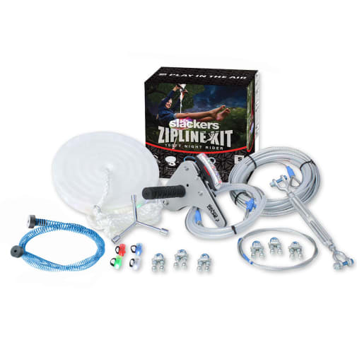 Slackers 100 ft Zipline Night Riderz Kit with Brake | Bolder Play