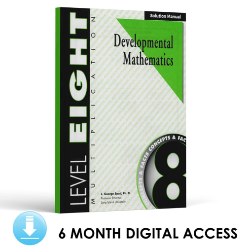 Developmental Math: Level 8 Solution Manual | Multiplication: Concepts and Facts (6 Month Access)