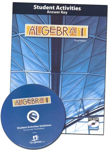 BJU Press Algebra 1 Student Activities Teacher (Book & CD) 3rd Edition