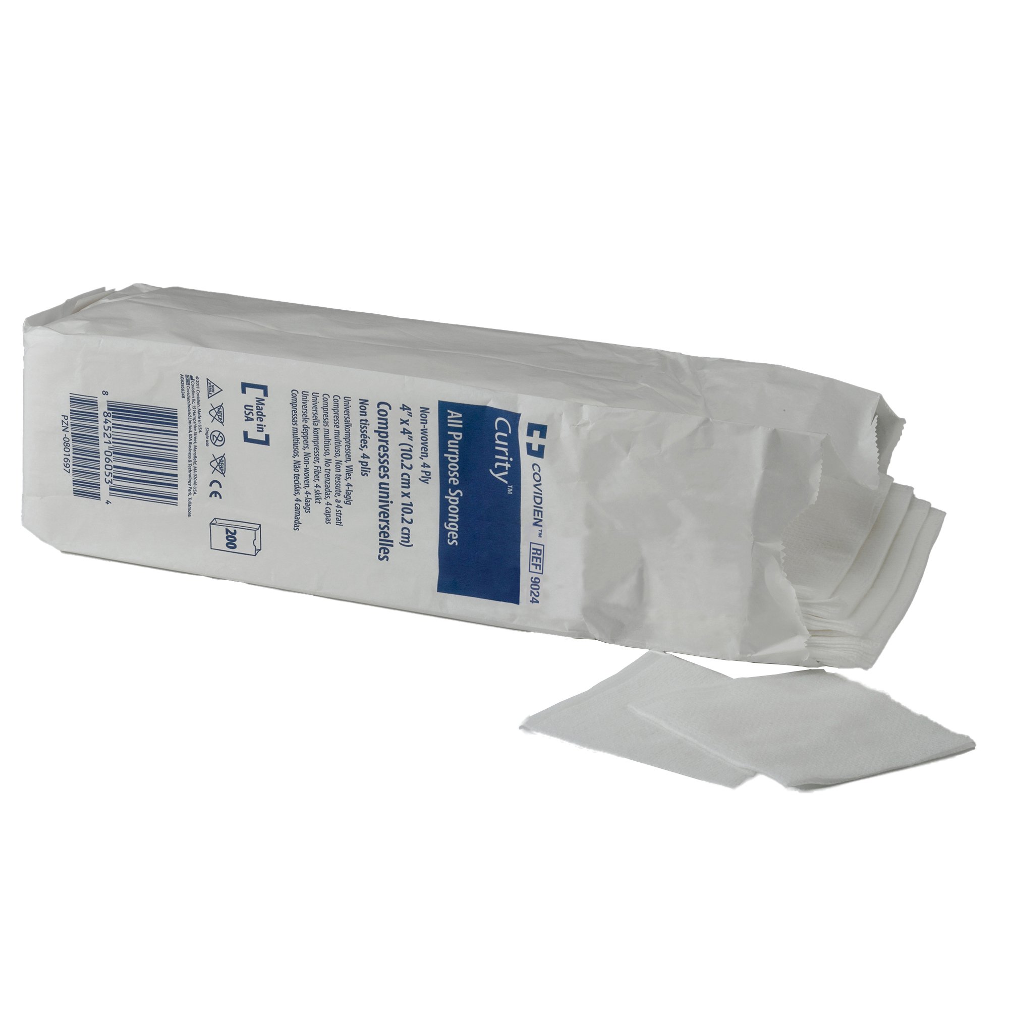 Curity Nonwoven Sponge, 2 x 2 Inch, Three-Ply MK 184059