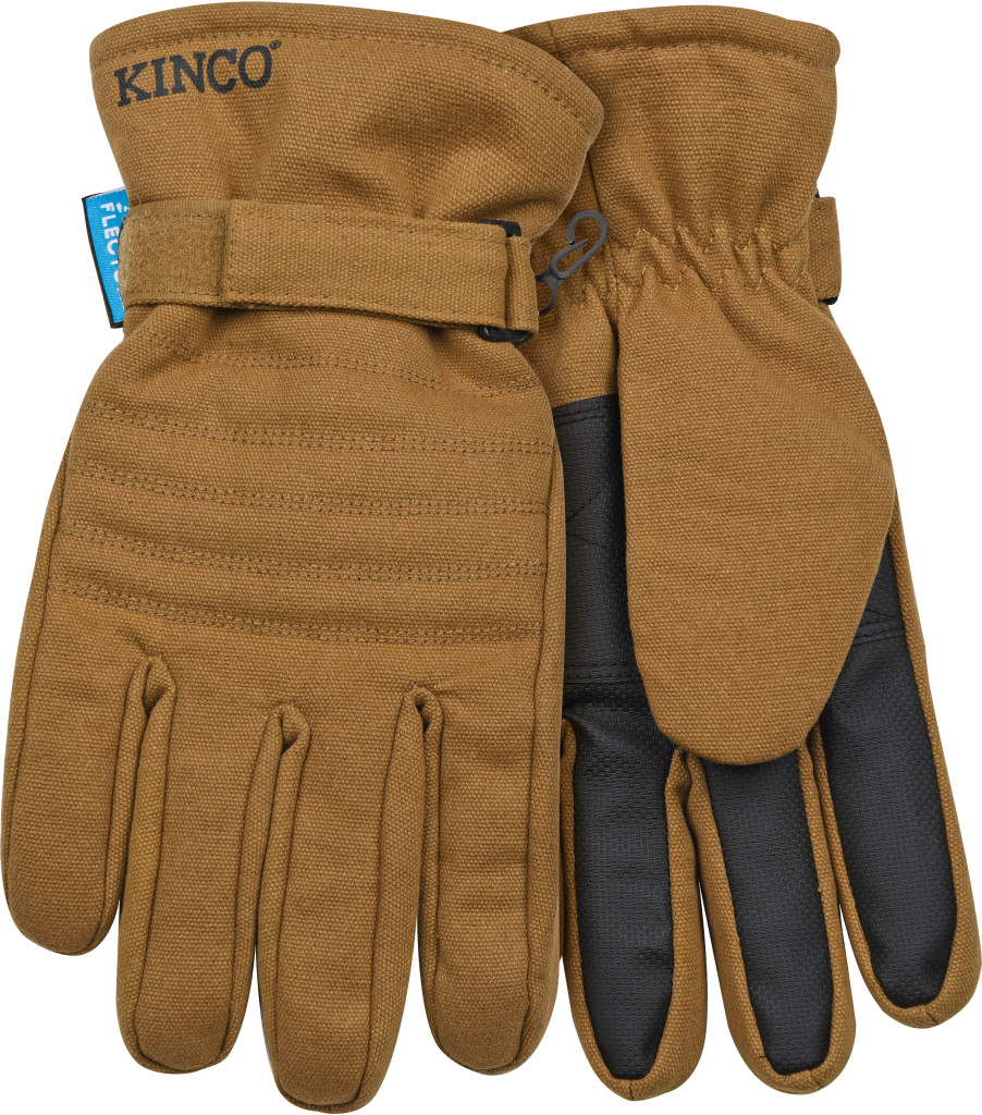 HydroFlector&trade; Lined Waterproof Brown Duck Ski Glove with Pull-Strap, Brown, large image number 0