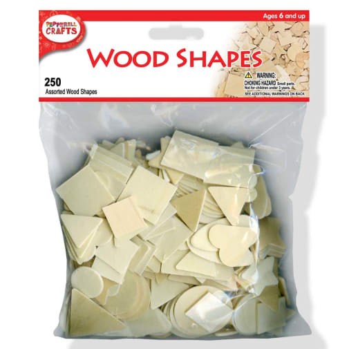 Wooden Shapes (250 assorted wooden shapes)