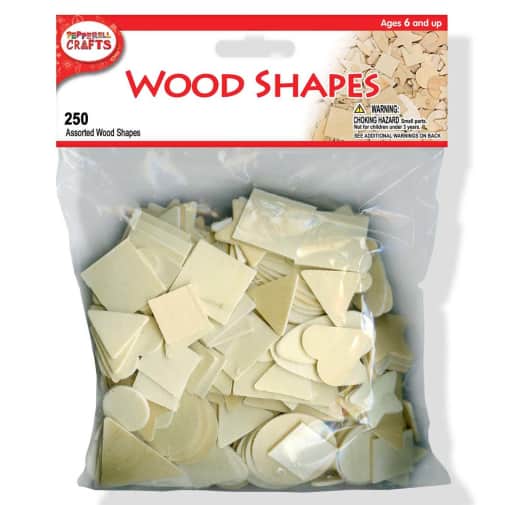 Wooden Shapes (250 assorted wooden shapes)