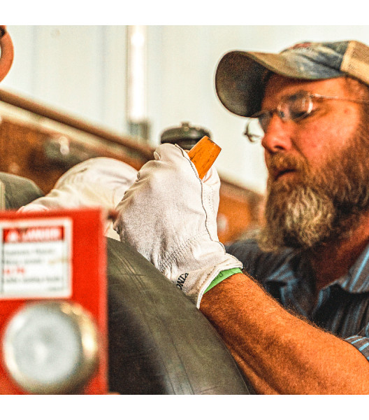 Pearl Grain Goatskin Driver, White, large