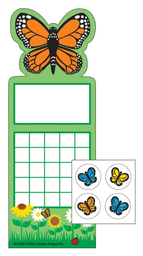 Butterfly Personal Incentive Charts and Stickers