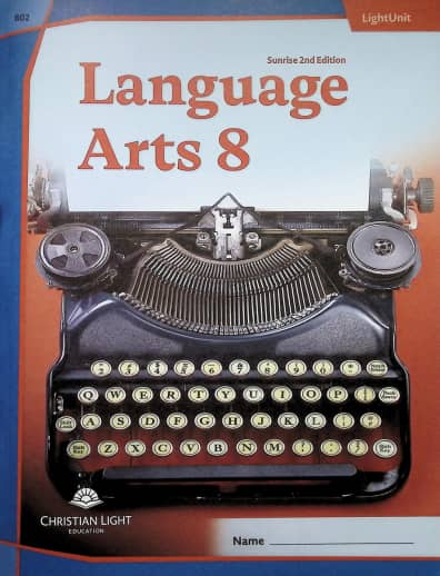 Language Arts LightUnit 802 Sunrise 2nd Edition