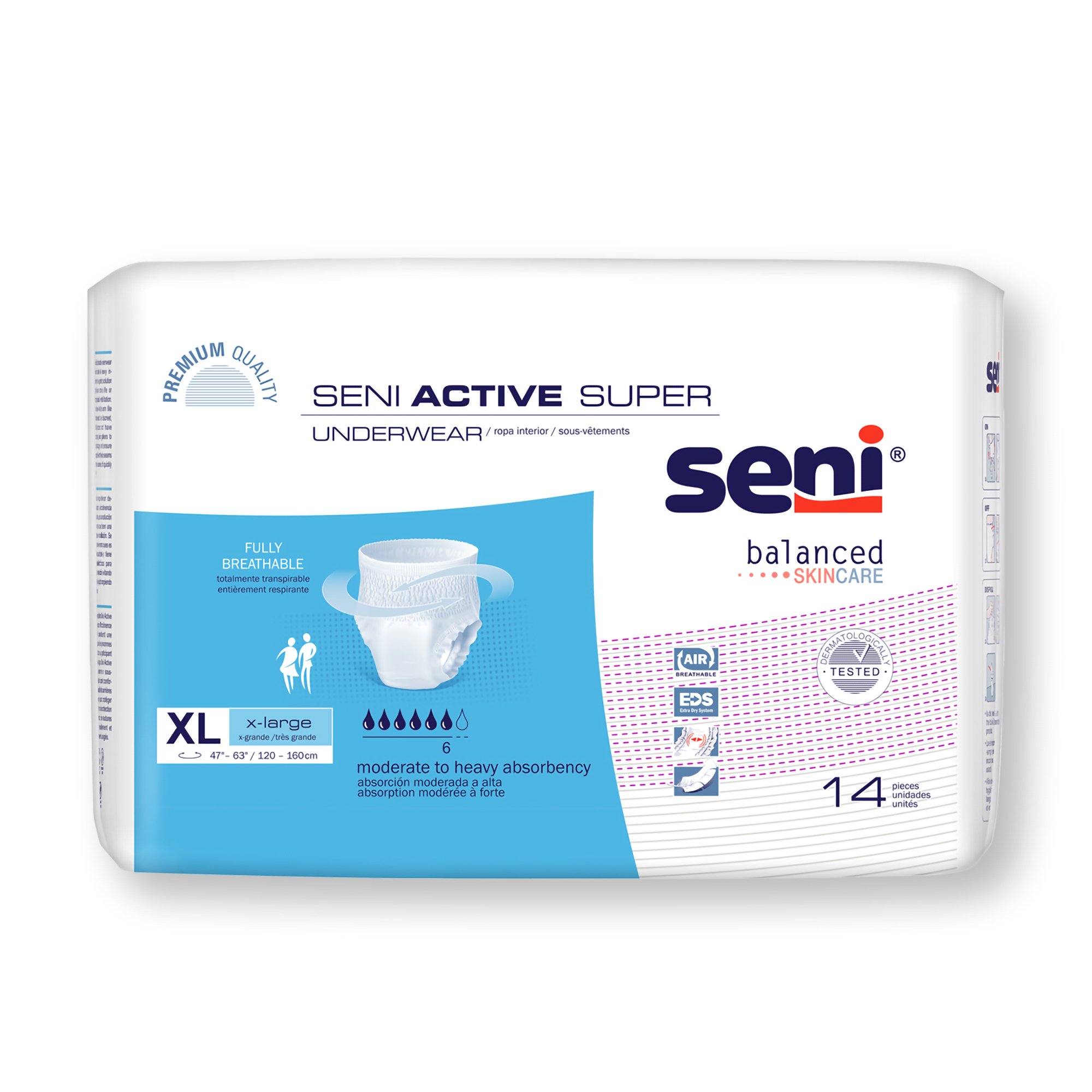 Seni Active Super Moderate to Heavy Absorbent Underwear, Extra Large MK 1163845