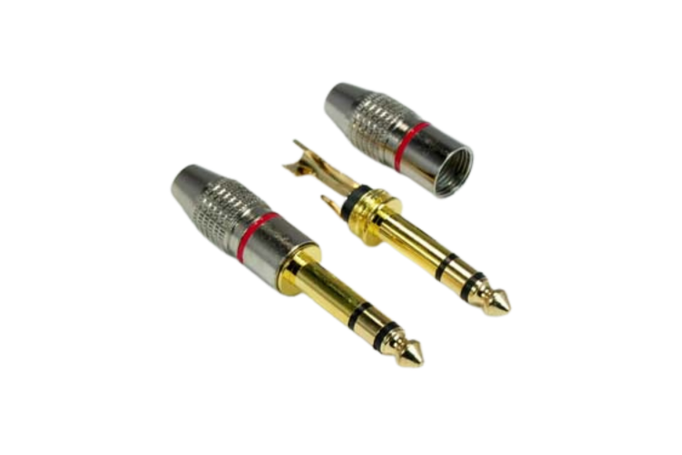 1/4 inch Stereo Male Metal Gold Plated Plug