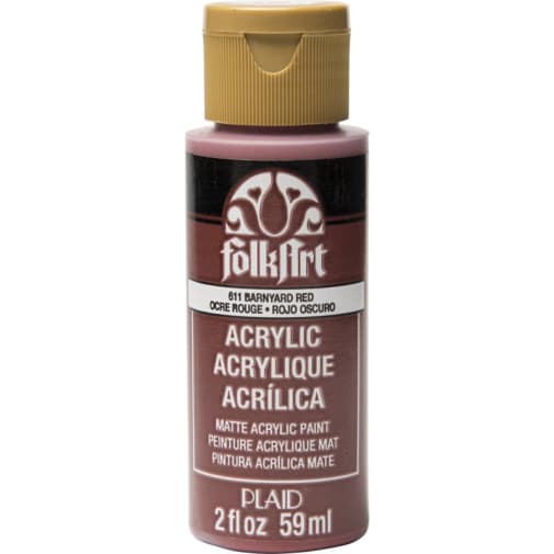 Folkart Color Acrylic Paint Barnyard Red - 2 oz