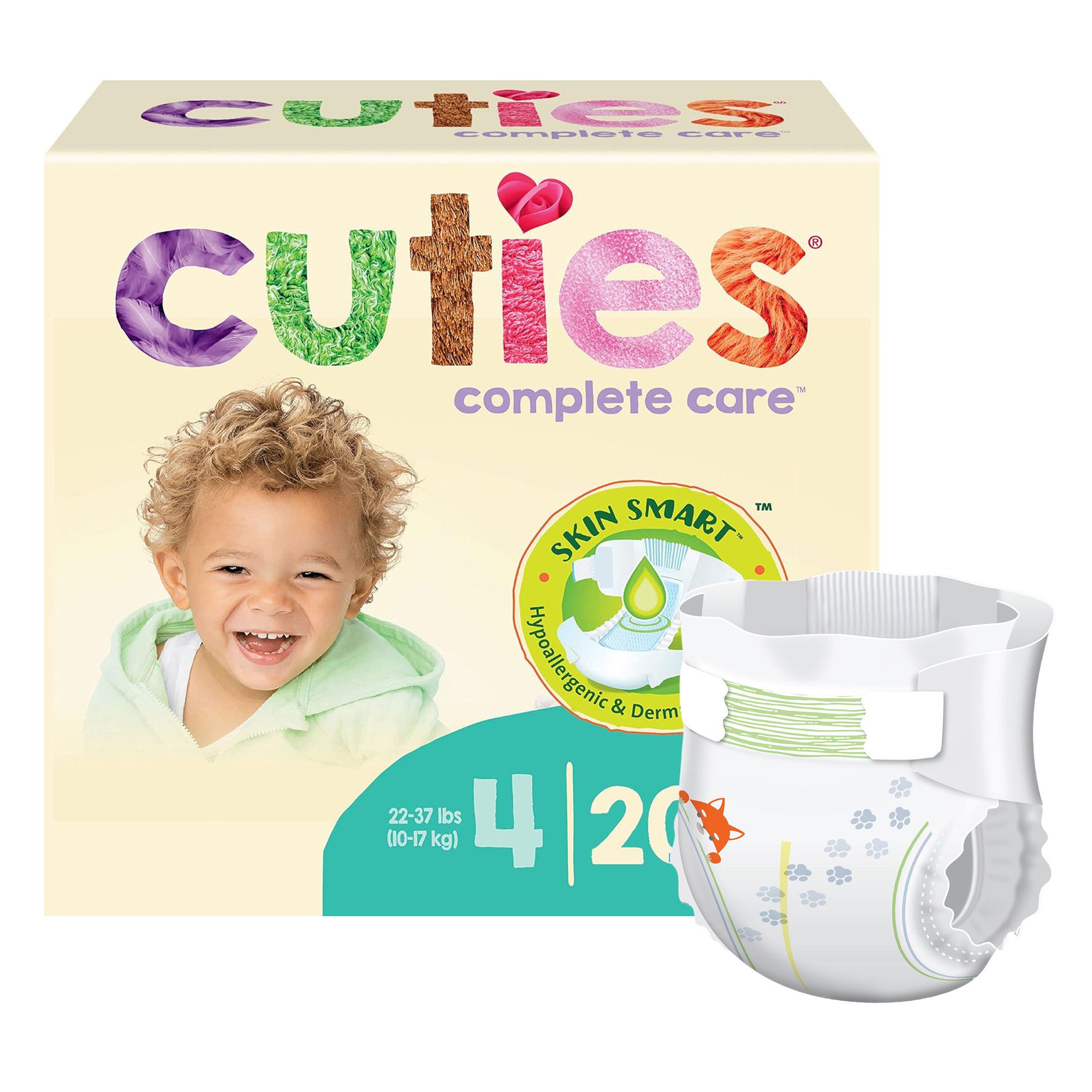 Cuties Complete Care Diapers for Toddlers, 22  37 lbs. MK 1206482