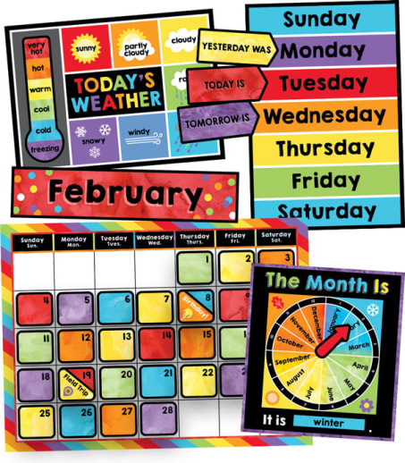 Celebrate Learning Calendar Bulletin Board Set