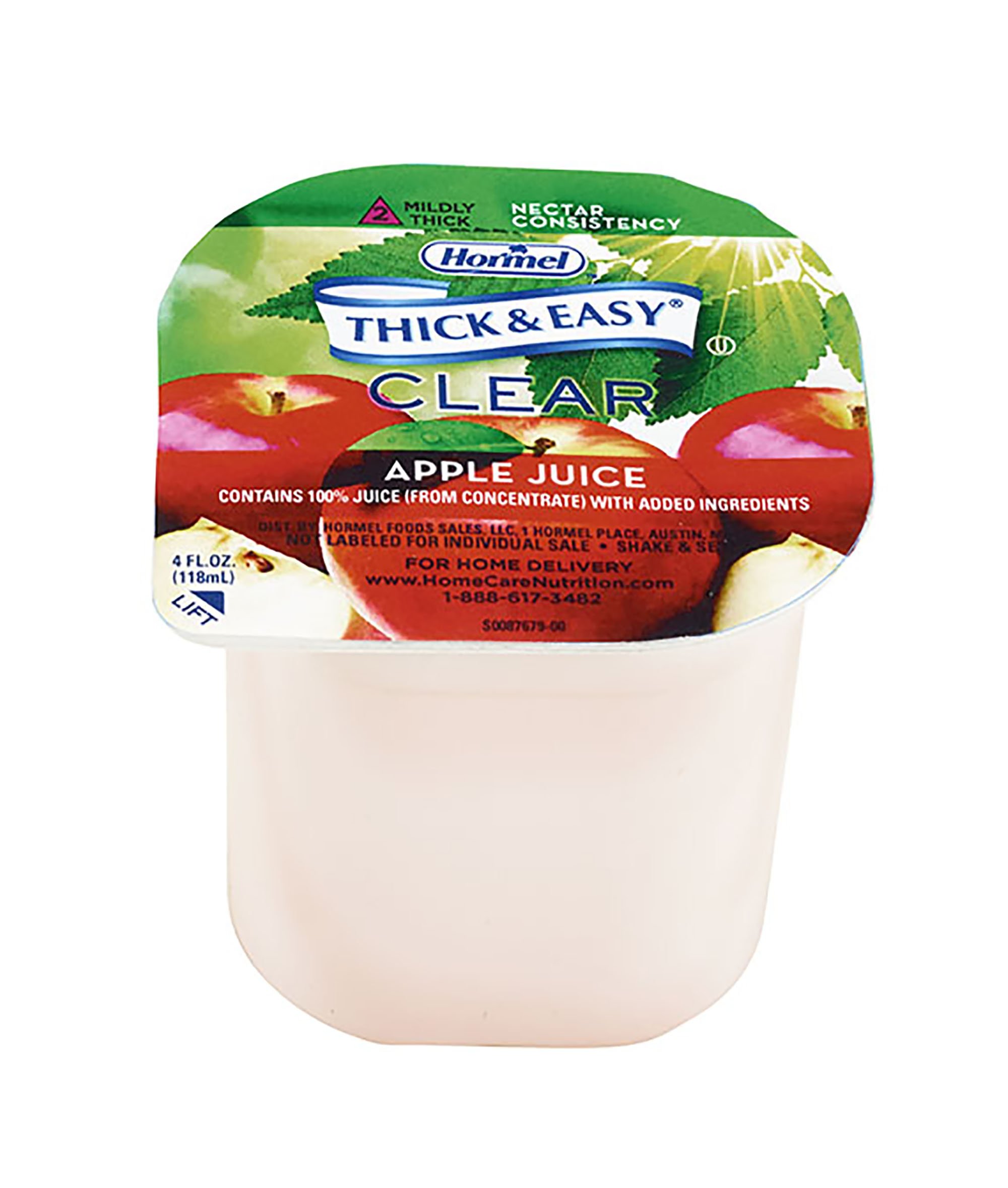 Thick & Easy Clear Nectar Consistency Apple Thickened Beverage, 4-ounce Cup MK 732814