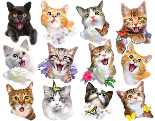 Mini Shaped Cat Selfies Puzzle (500 pieces)