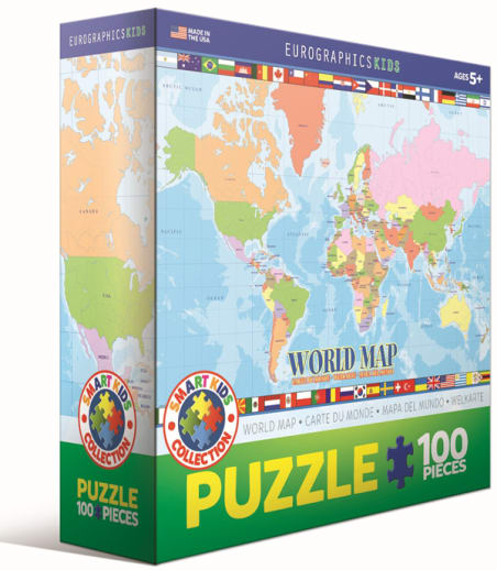 Eurographics World Map Puzzle - 100 pieces