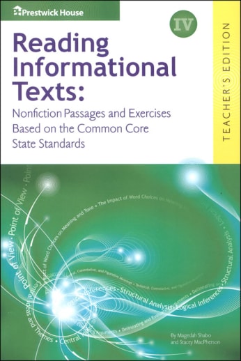 Reading Informational Texts Book IV Teacher Book