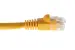 Cat6A Shielded Ethernet Patch Cable, Half-moon Boot, 1 ft, Yellow
