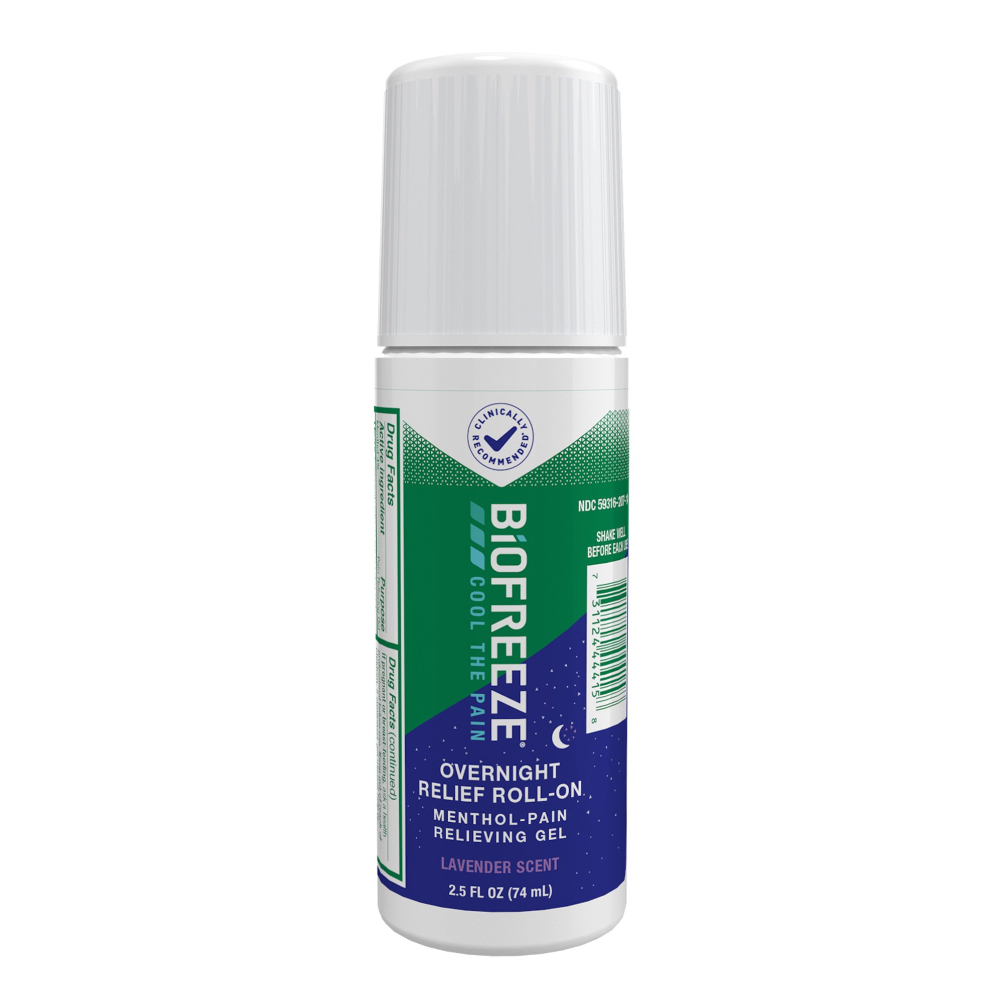 Biofreeze Overnight Relief Menthol Pain-Relieving Roll-On, Lavender Scent MK 1246923