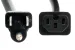 AC Power Cord, 5-15P to C15, 14 AWG, 10ft