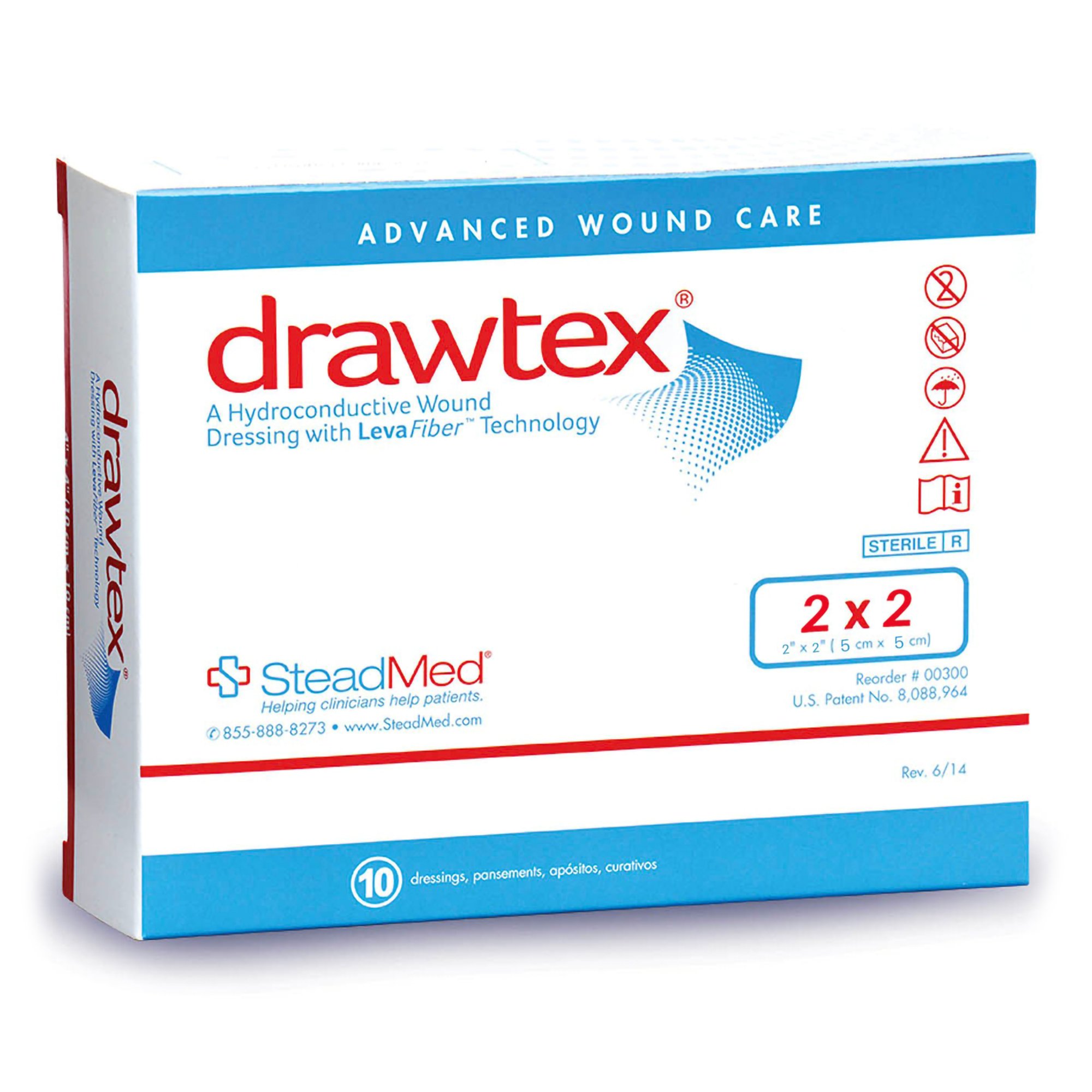 Drawtex Nonadherent Dressing, 2 x 2 inch MK 761644