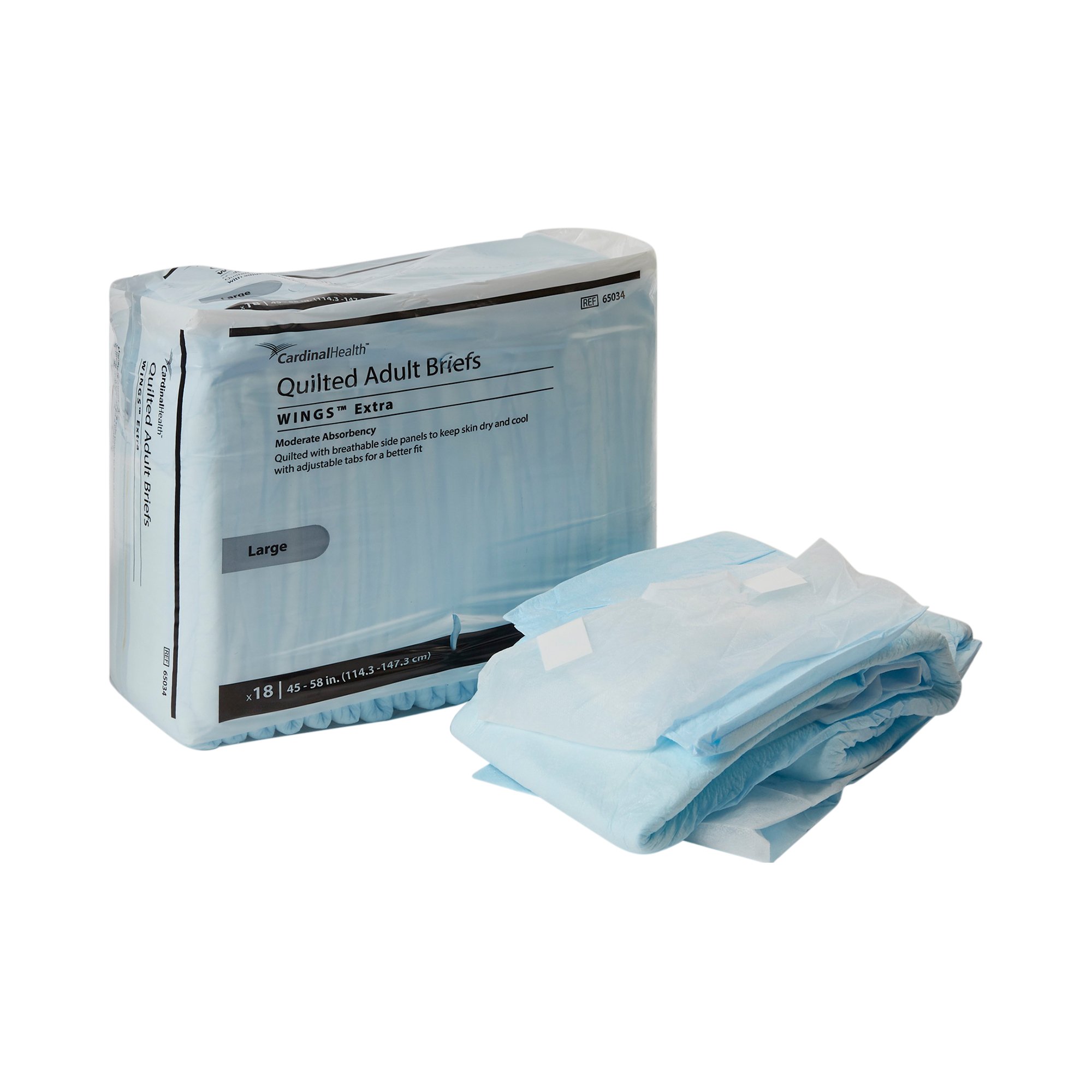 Simplicity Unisex Adult Incontinence Briefs, Moderate Absorbency, Large, Blue MK 849690
