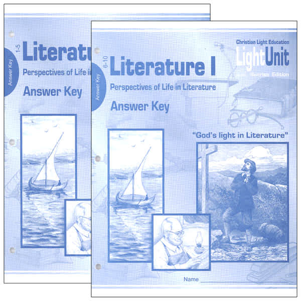 Christian Light Literature I LightUnit Answer Key 1-10 Sunrise Edition