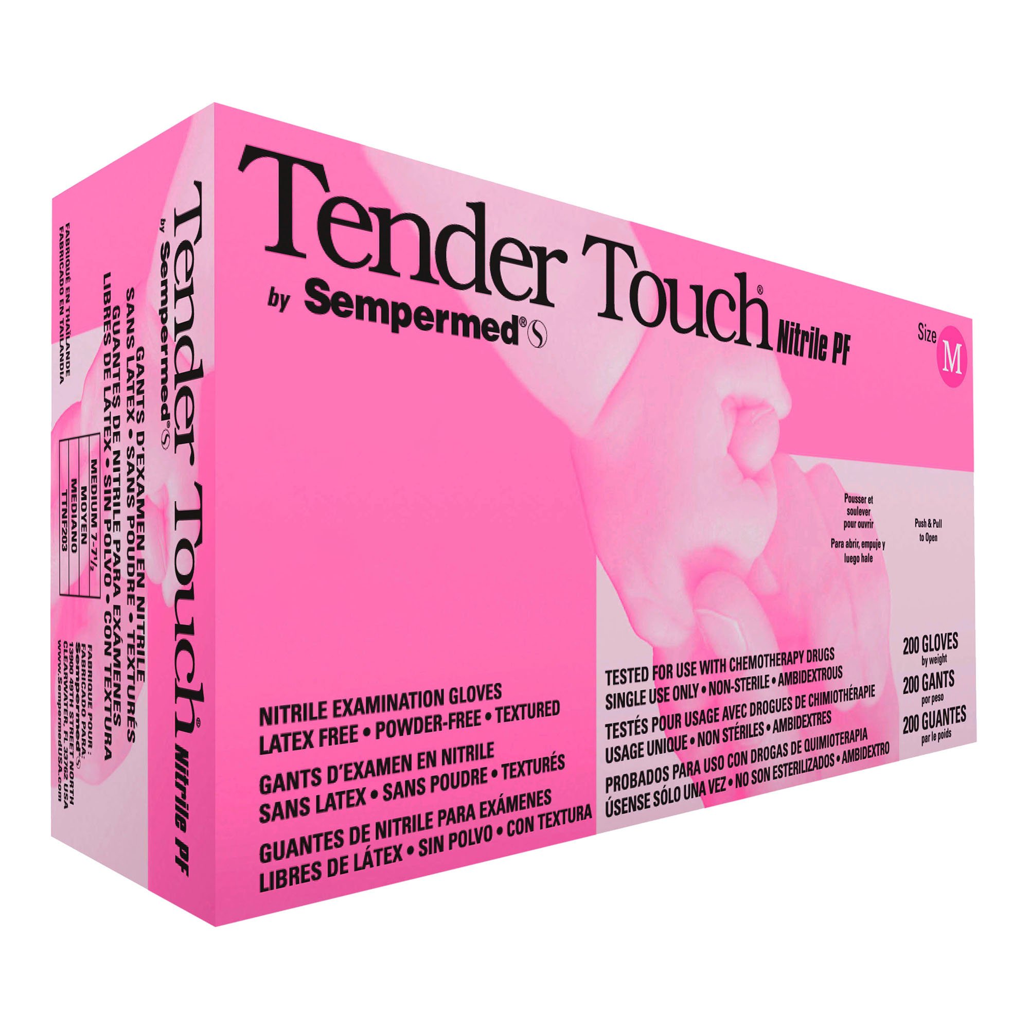 Tender Touch Nitrile Exam Glove, Medium, Lavender MK 714133