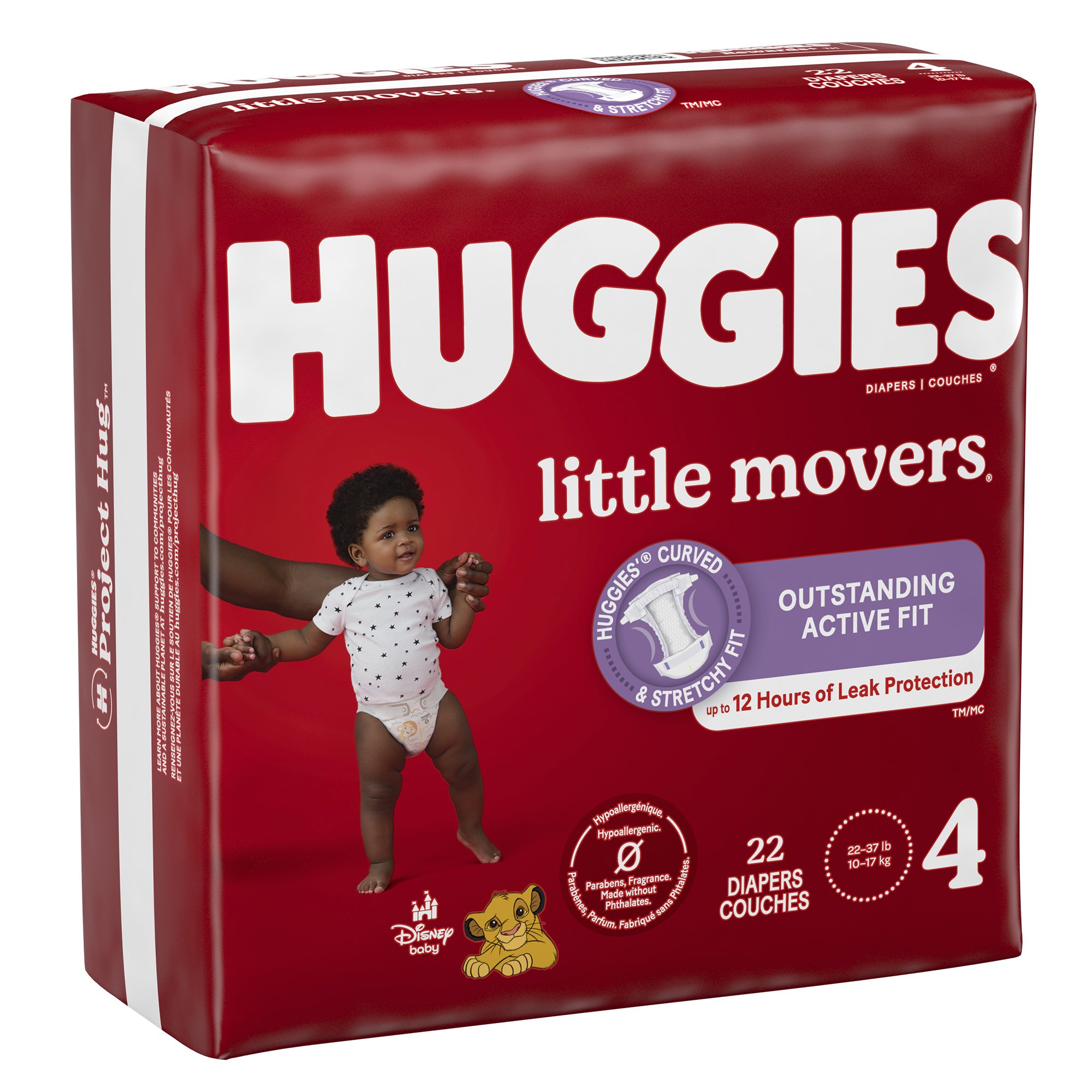 Huggies Little Movers Diaper, Size 4 MK 1128668