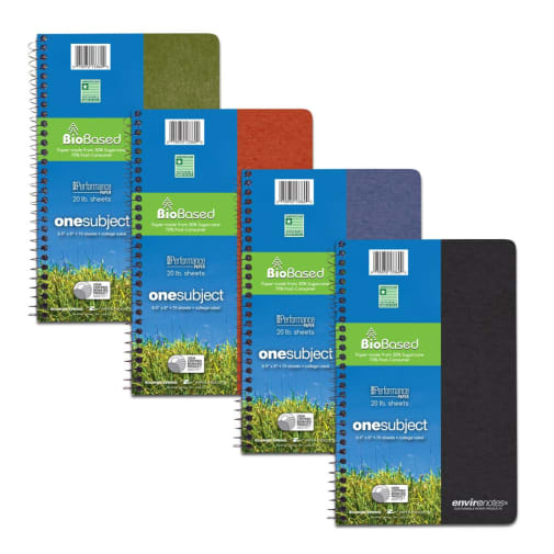 One Subject College Ruled 9.5"x6" Assorted Earth Tones Notebook - 70 sheets