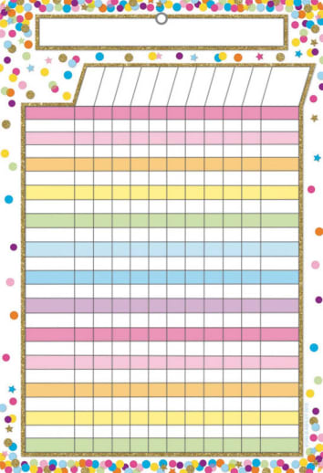 Confetti Incentive Smart Poly Chart Write-On/Wipe-Off