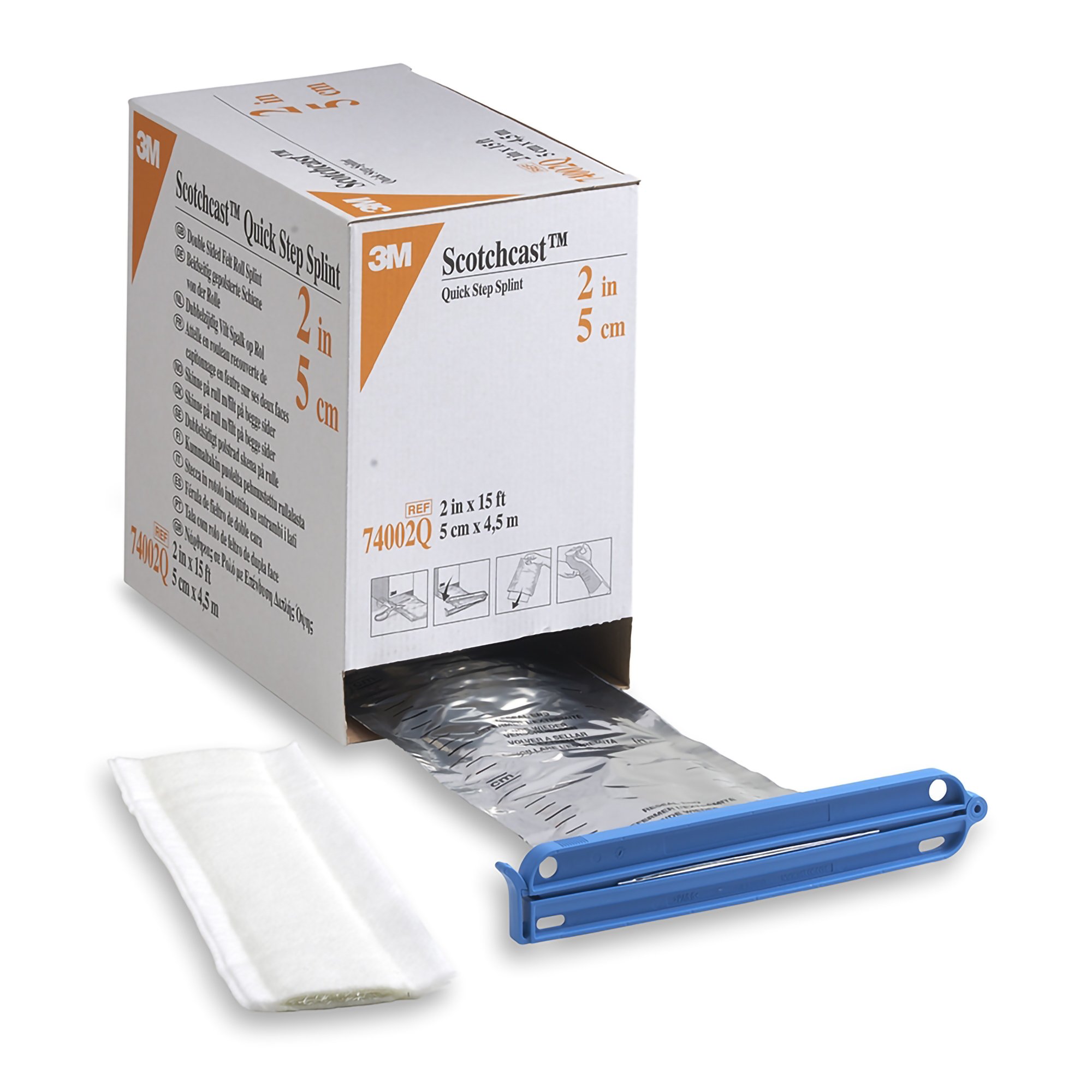 3M Scotchcast Quick Step Double Sided Felt Splint Roll, 2 Inch x 15 Foot MK 983389