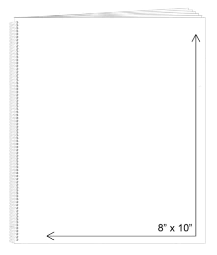 Spiral-Bound Soft Cover Bare Book 8" x 10"