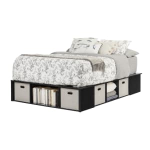 Storage Platform Bed with Baskets