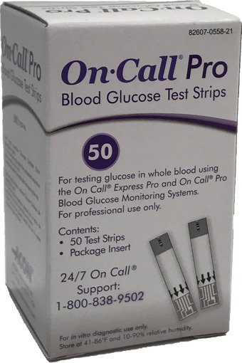On Call Pro Blood Glucose Test Strips MK 1059824