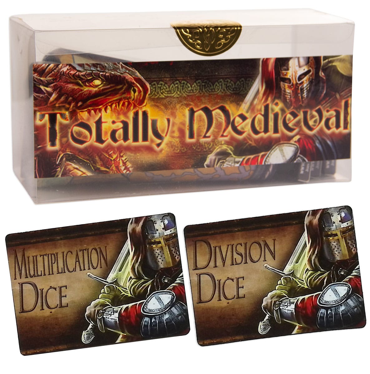 Totally Medieval: Enhanced Math Adventure Game without Figurines (plus Multiplication/Division Math Dice Cards)