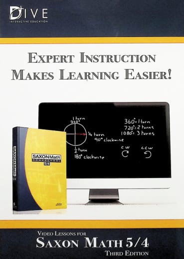 DIVE CD-ROM Saxon Math 5/4 3rd Edition Windows/Mac