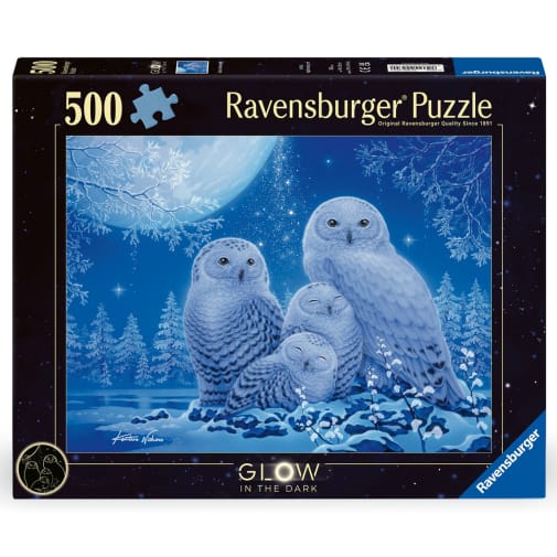 Ravensburger Owls in the Moonlight Glow-in-the-Dark Puzzle (500 pieces)