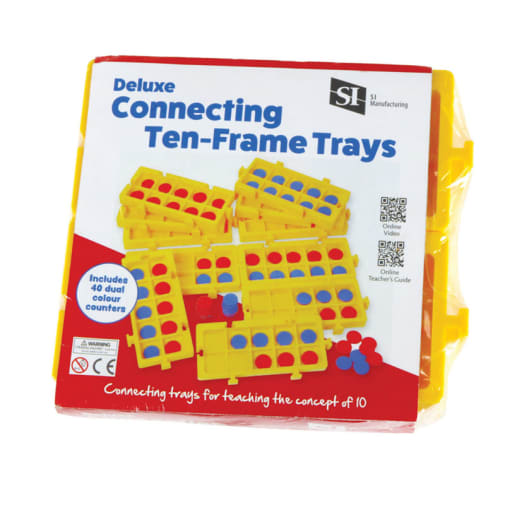 Deluxe Connecting Ten Frame Trays with Counters