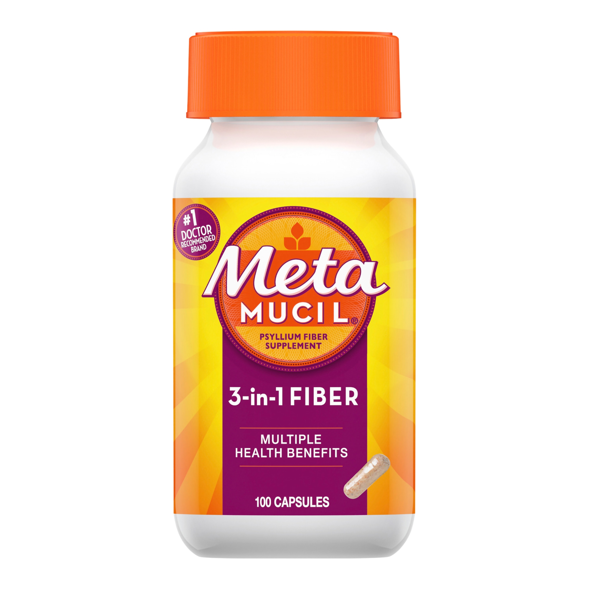 Metamucil 3 in 1 Fiber Capsules MK 1229256