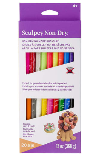 Sculpey Non-Dry Modeling Clay Color Sampler 20 pc