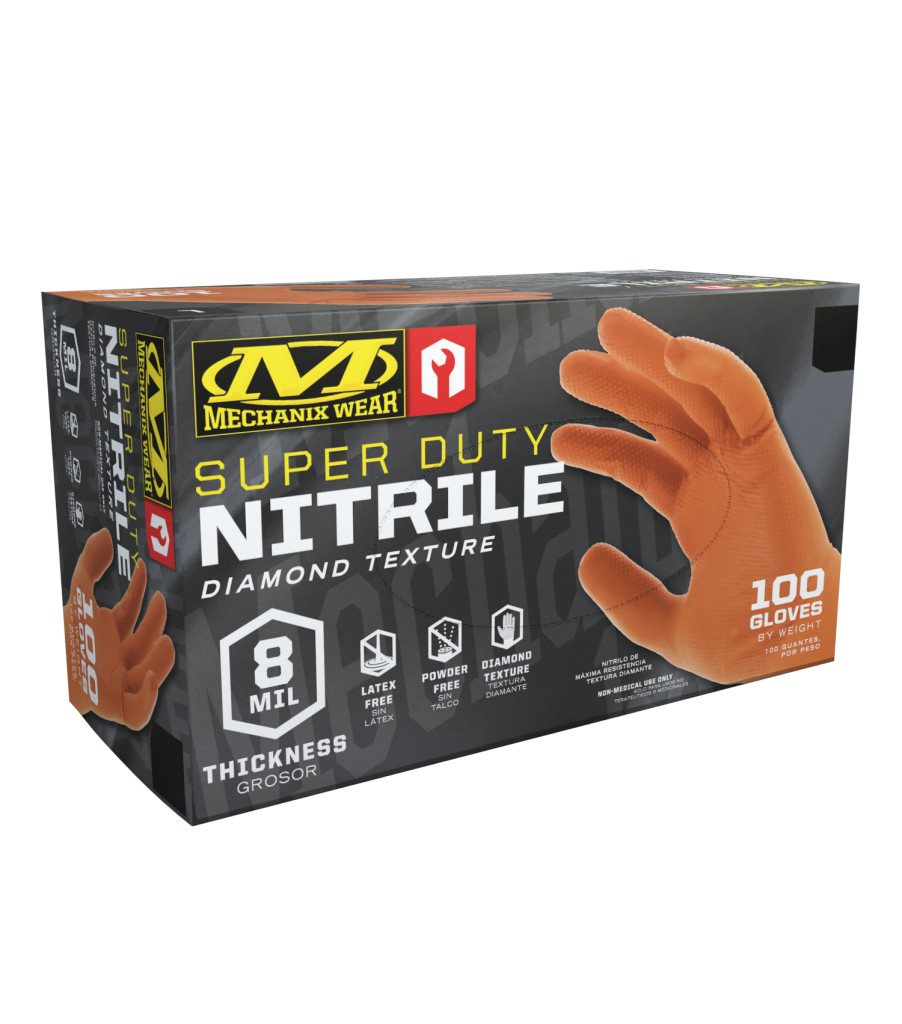8 Mil Nitrile RDT Gloves (Pack of 100), Orange, large image number 0