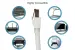 CAT8 Shielded Ethernet Patch Cable, 40Gbps, Snagless, 1 ft, White