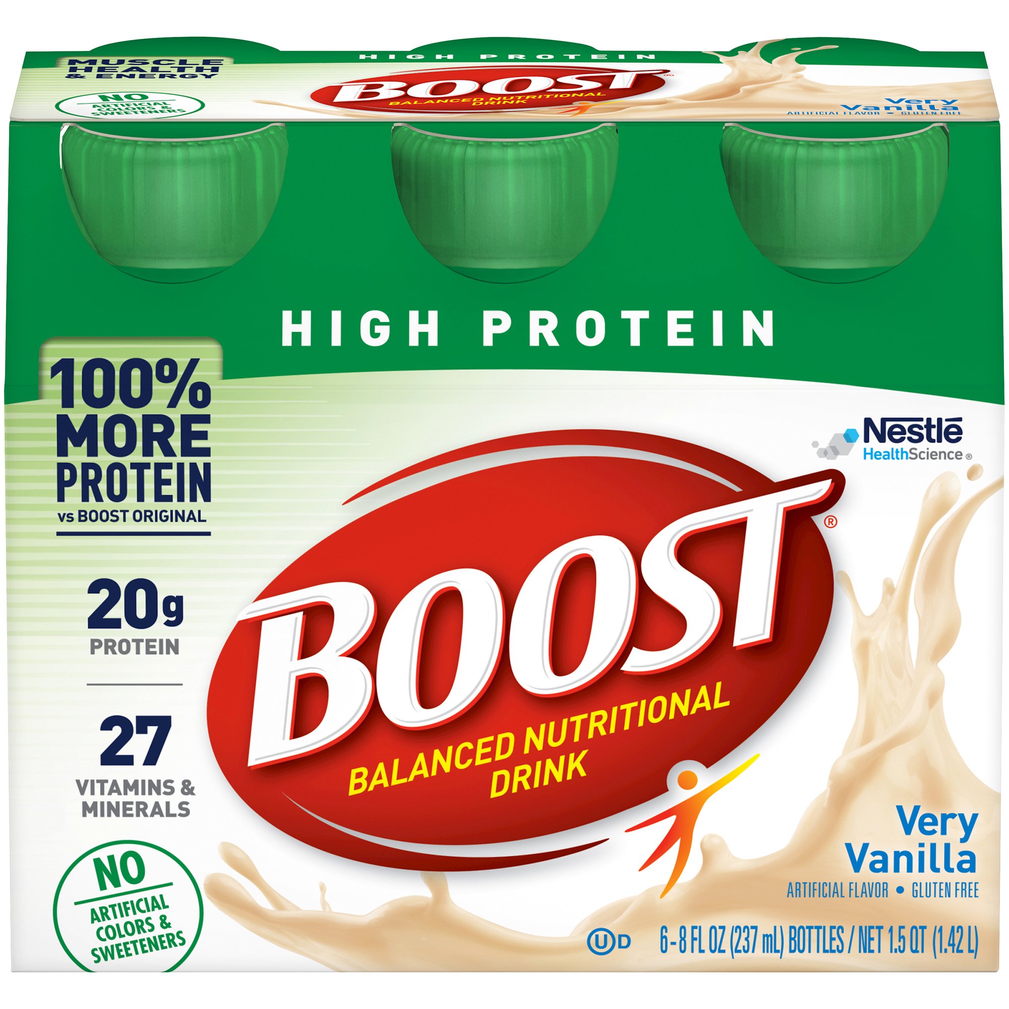 Boost High Protein Vanilla Complete Nutritional Drink, 8 oz. Bottle MK 778933