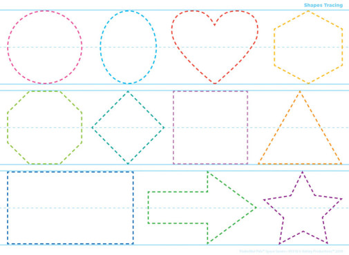 Shapes Tracing PosterMat Pals Space Savers