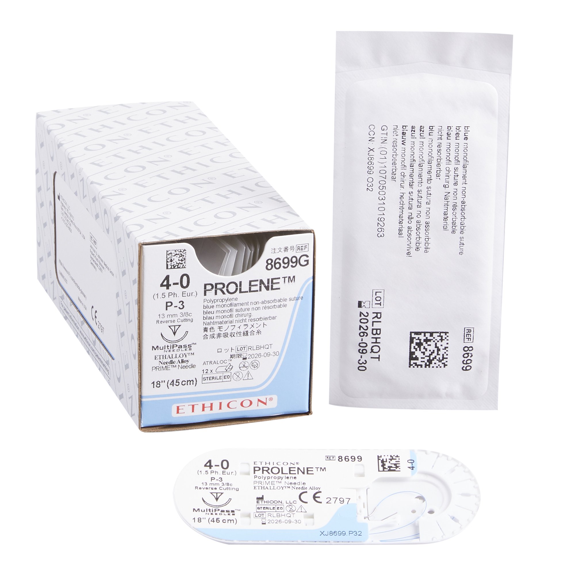 Prolene Suture with Needle, Size 4-0 MK 3279